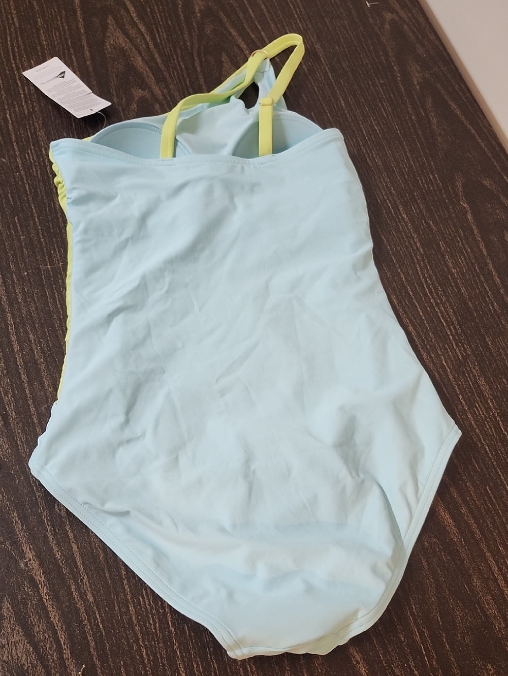 Lands End one shoulder Size 8 swimsuit Colorblock One Piece - Picture 3 of 8
